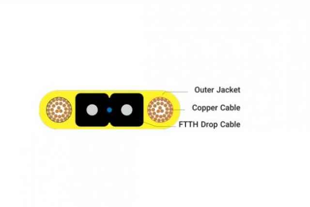 كابل hybrid fiber/power cable نيرا