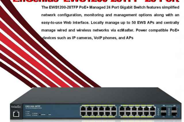 🔴EnGenius EWS1200-28TFP 28-Port Managed Switch