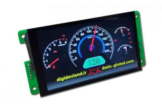 سورس كيلومتر شمار ديجيتالي براي خودرو با LCD رنگي