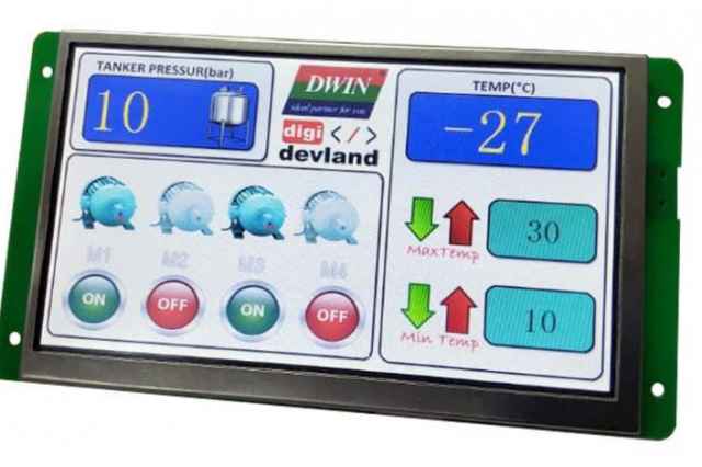 سورس راه انداي LCD رنگي DMT80480Y070_01NR محصول DWIN