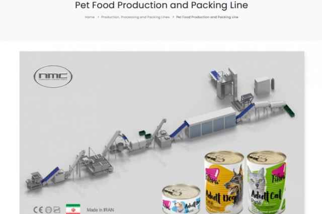 ماشين آلات خط توليد و بسته بندي كنسرو غذاي حيوانات