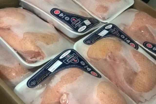 صادرات مرغ قطعه بندي شده