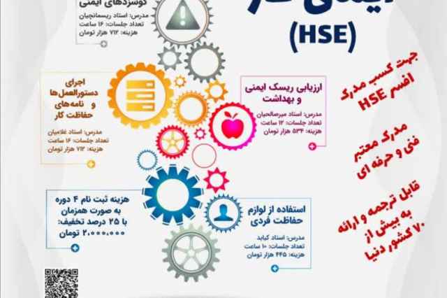 ثبت نام پكيج آموزشي ۴ مهارت ايمني كار (HSE)