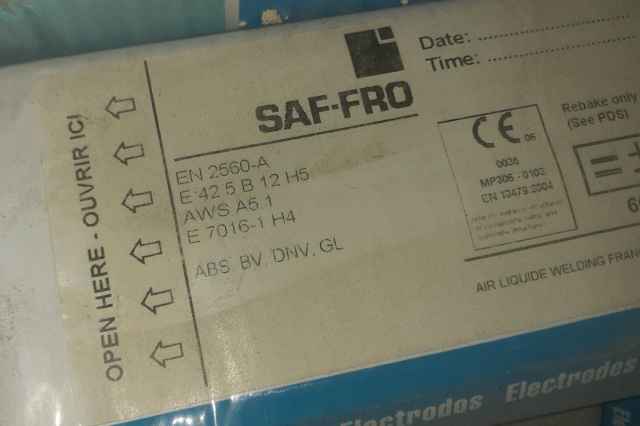 فروش الكترود۷۰۱۶ محصول كمپاني SAF-FRO فرانسه