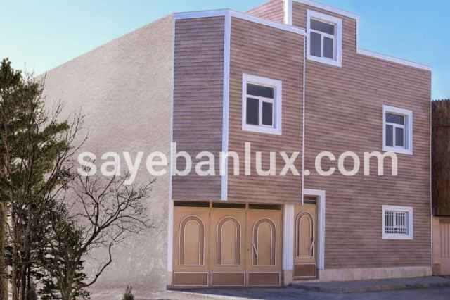 اجراي نماي ساختمان هاي LSF با ورق PVC طرح چوب